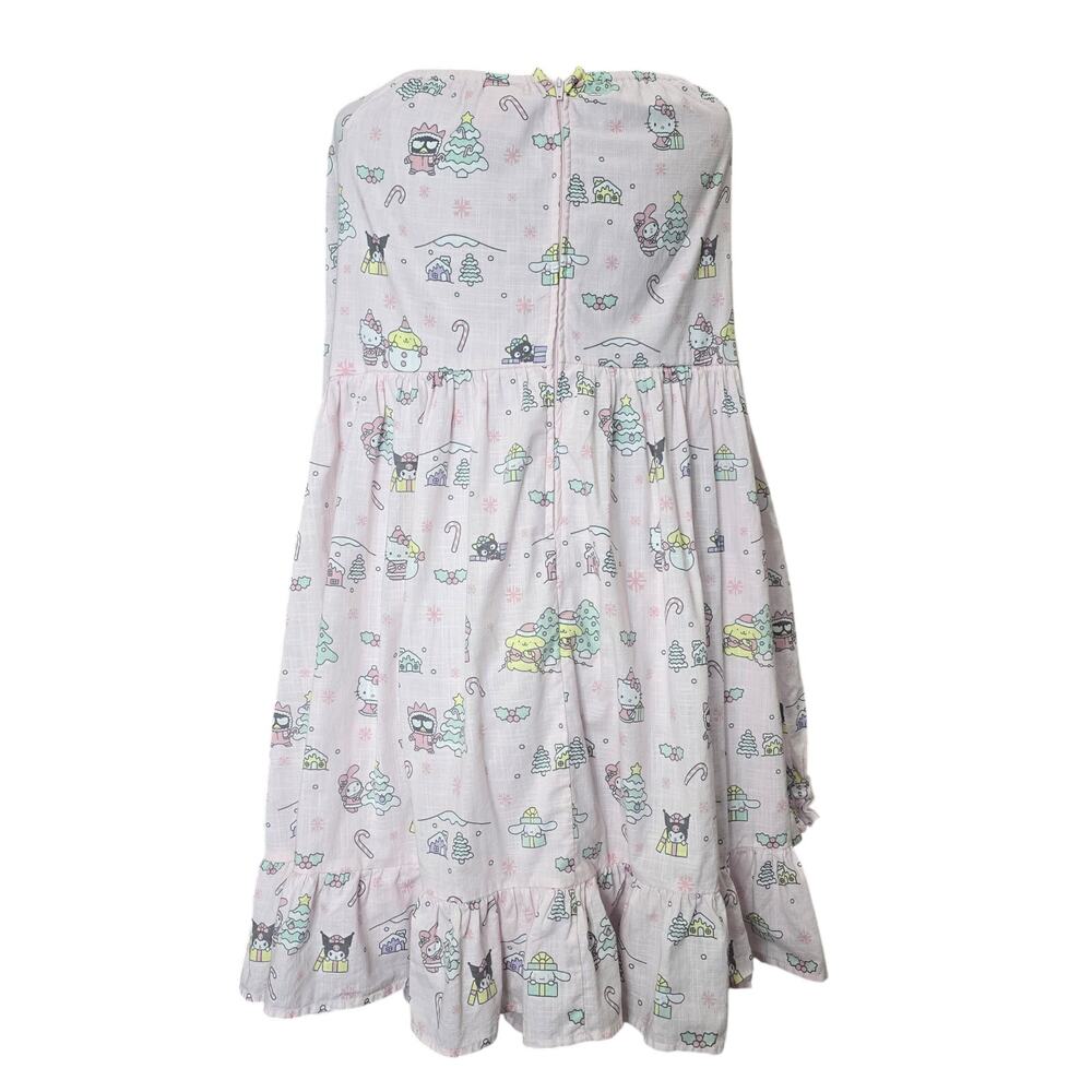 Hello Kitty & Friends Holiday Pink Corset Lace Up Dress Sz 3 - Picture 4 of 8
